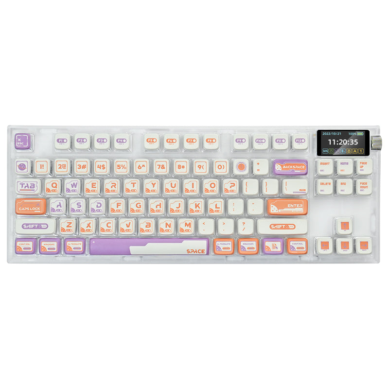 RECCAZR S87-PRO Custom Mechanical Keyboard, Tri-mode Wireless Gaming Keyboard with Screen