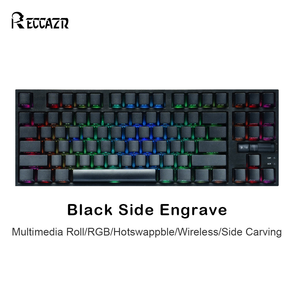 RECCAZR TK18 Custom Mechanical keyboard Tri-mode Wireless Gaming Keyboard, Gasket, RGB, Hot-swappable, Multimedia Roll