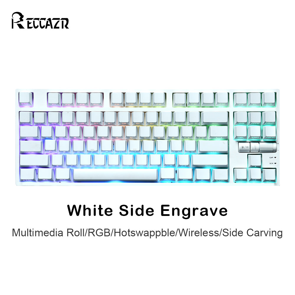 RECCAZR TK18 Custom Mechanical keyboard Tri-mode Wireless Gaming Keyboard, Gasket, RGB, Hot-swappable, Multimedia Roll