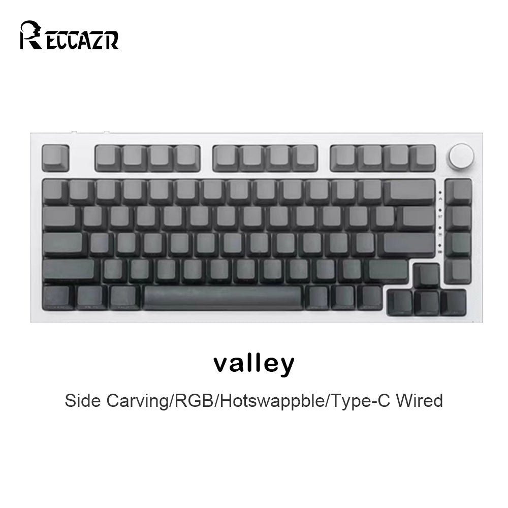 RECCAZR KW75-PRO Wireless Mechanical Keyboard, RGB, Hot-swappable, Tri-mode, Gasket