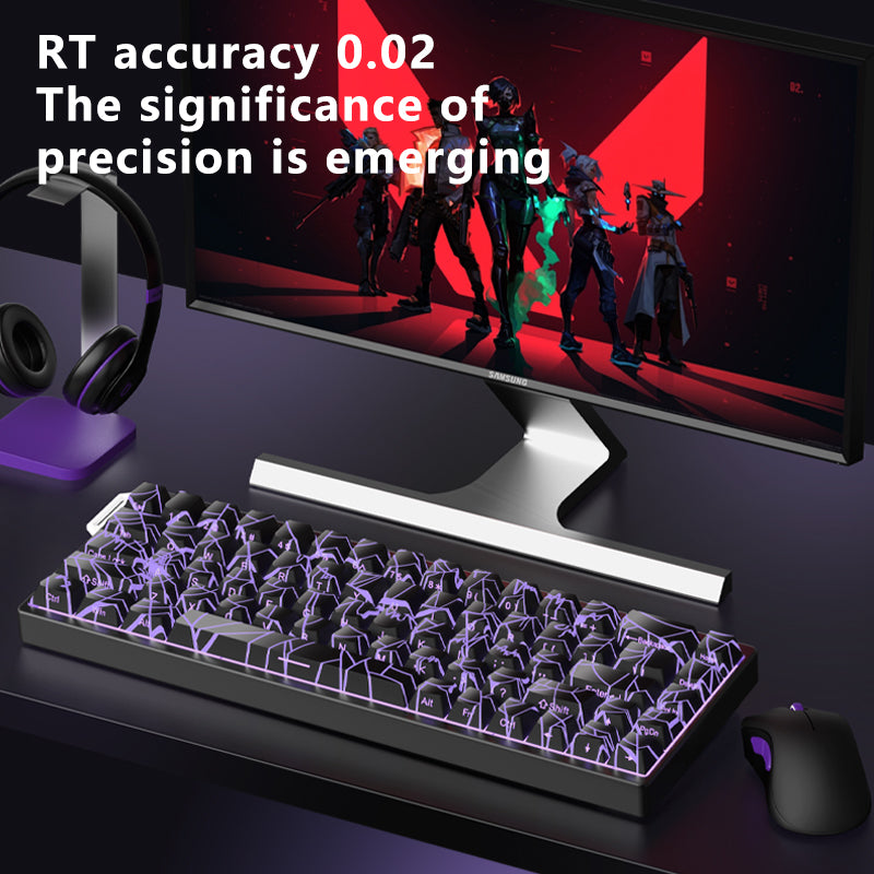 RECCAZR M68 Aluminum CNC Magnetic Switch Mechanical Keyboard Wireless Three-mode Bluetooth/Type-c Wired/2.4G Gaming Keyboard Hot-swap RGB Side Engraved keyboard