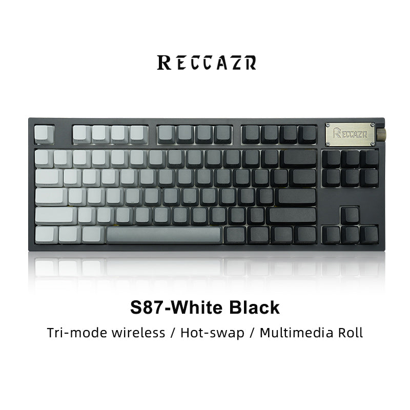 RECCAZR S87-PRO Custom Mechanical Keyboard, Tri-mode Wireless Gaming Keyboard with Screen