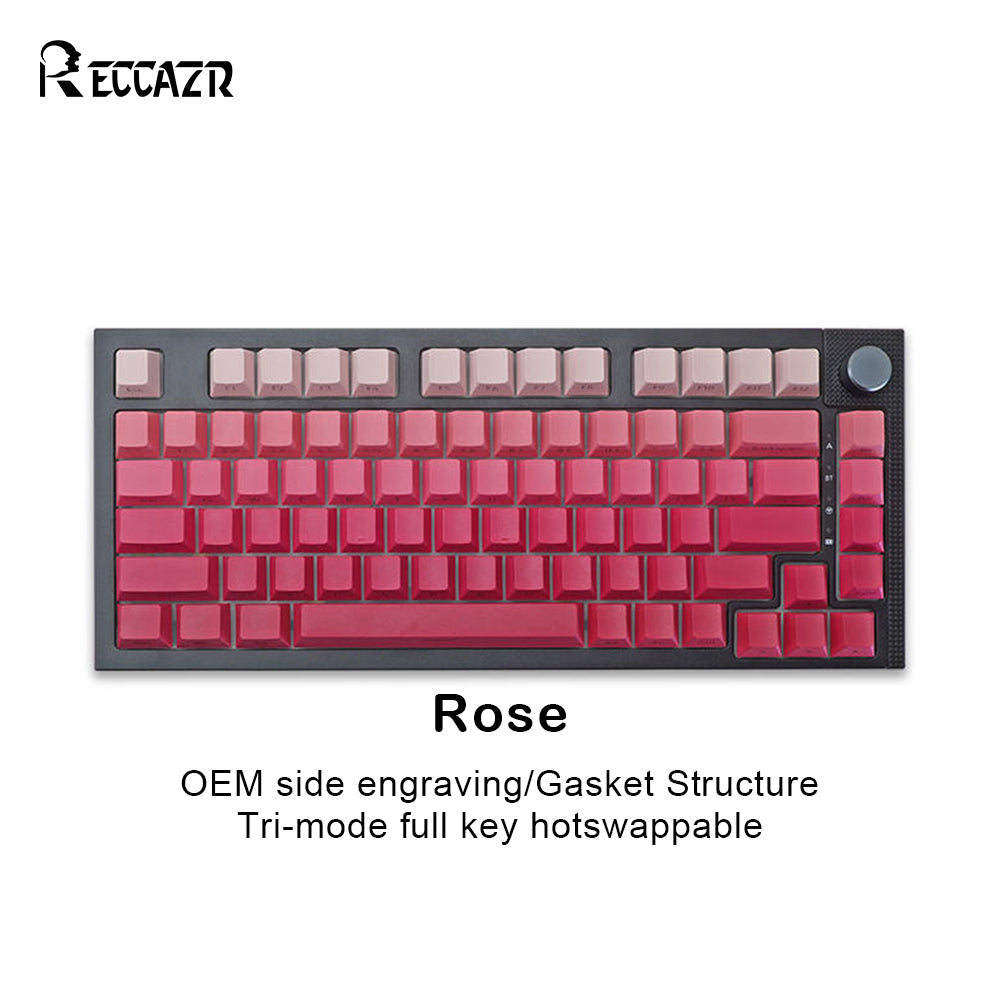 RECCAZR KW75-PRO Wireless Mechanical Keyboard, RGB, Hot-swappable, Tri-mode, Gasket
