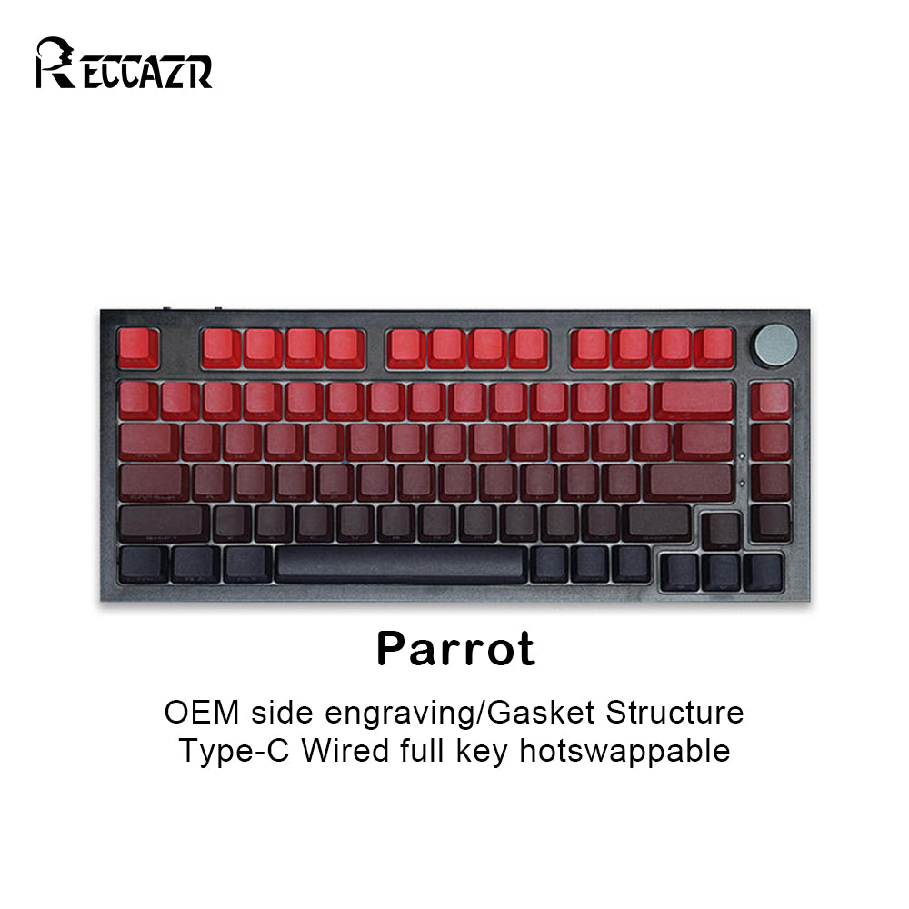 RECCAZR KW75-PRO Wireless Mechanical Keyboard, RGB, Hot-swappable, Tri-mode, Gasket