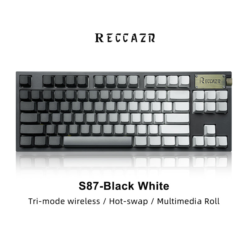 RECCAZR S87-PRO Custom Mechanical Keyboard, Tri-mode Wireless Gaming Keyboard with Screen