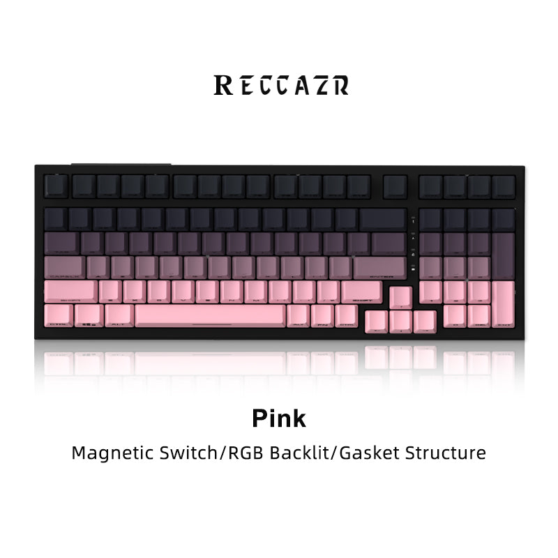 RECCAZR M99 Gasket Magnetic Switch Keyboard, Custom Wired Gaming Keyboard RGB Backlit Hot-swap