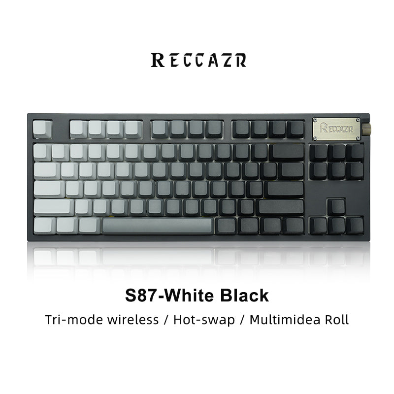 RECCAZR S87-PRO Custom Mechanical Keyboard, Tri-mode Wireless Gaming Keyboard with Screen