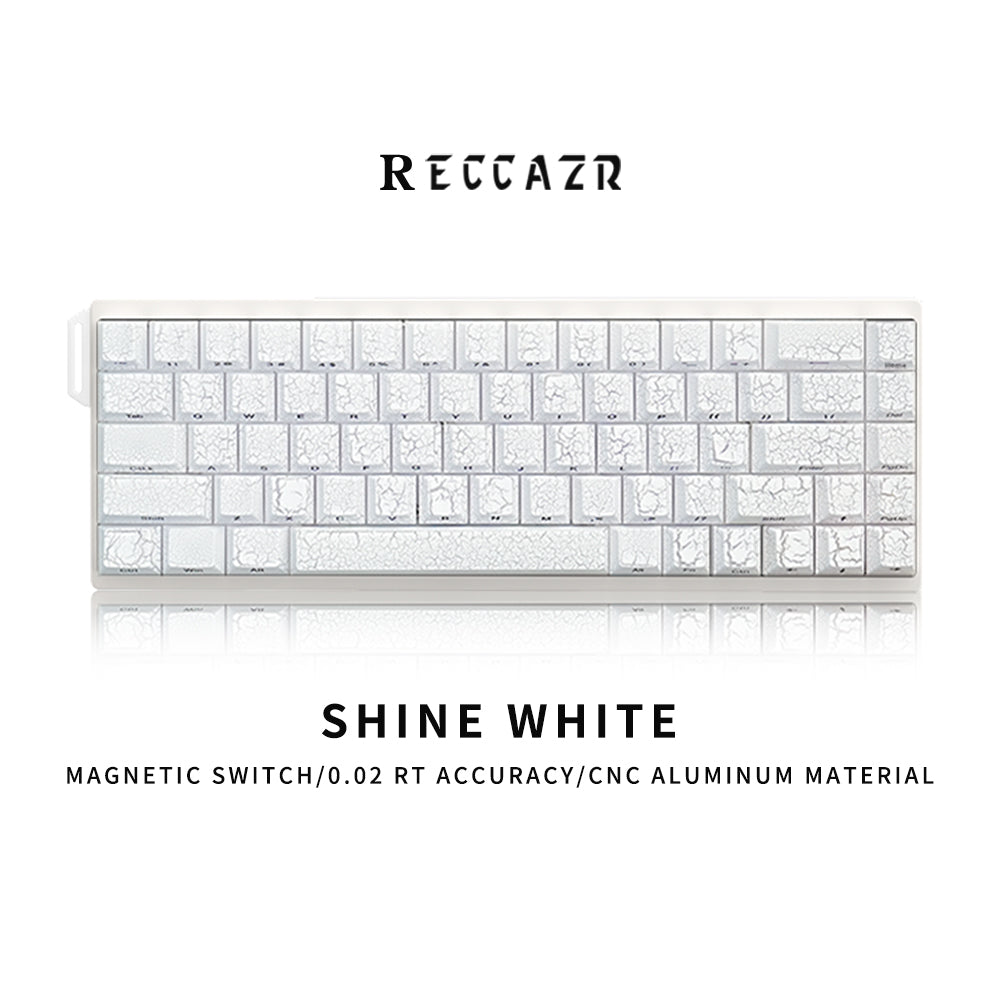 RECCAZR M68 Aluminum CNC Magnetic Switch Mechanical Keyboard Wireless Three-mode Bluetooth/Type-c Wired/2.4G Gaming Keyboard Hot-swap RGB Side Engraved keyboard
