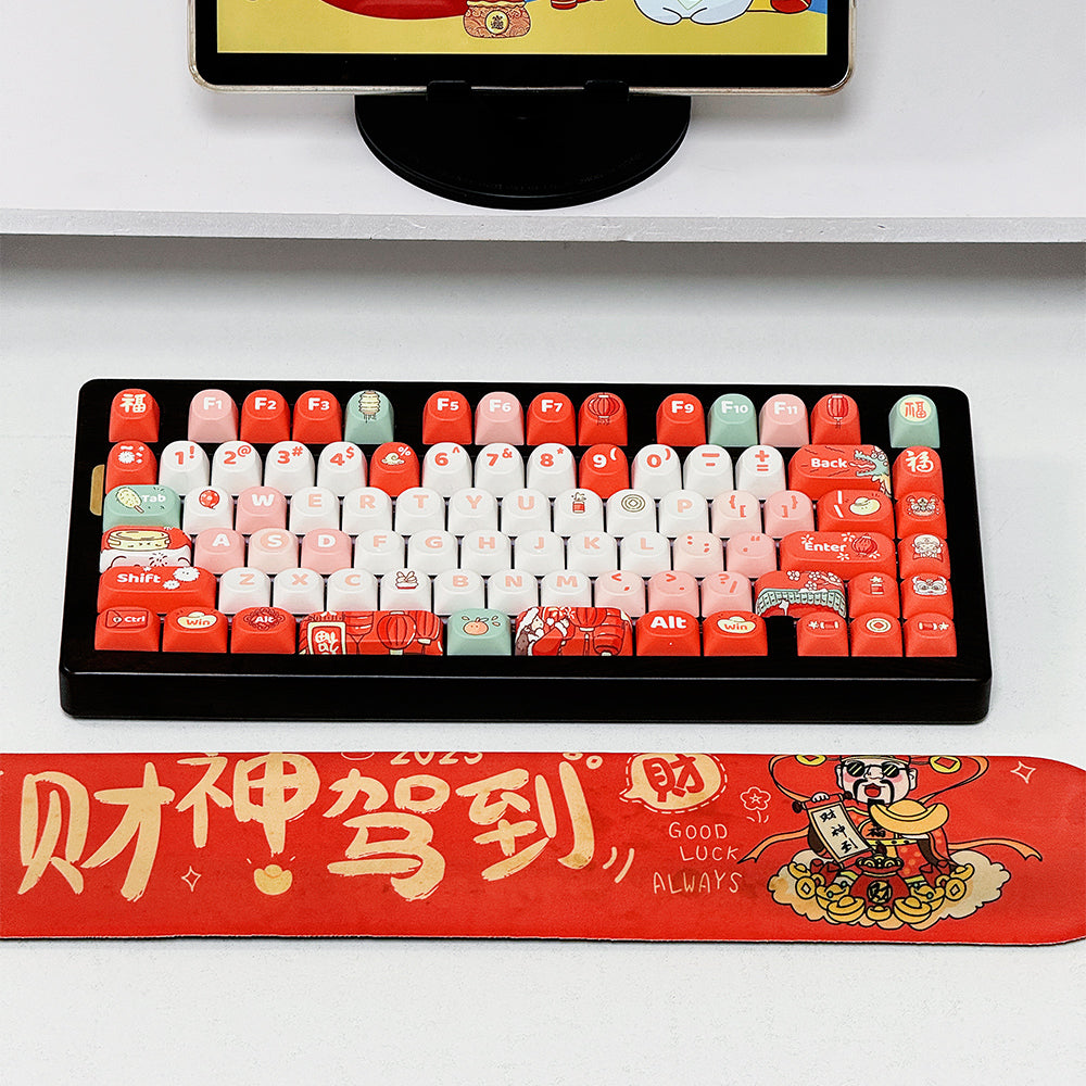 RECCAZR Custom PBT Five-sided Heat Sublimation Keycaps for mechanical keyboard(Champsosaurus)