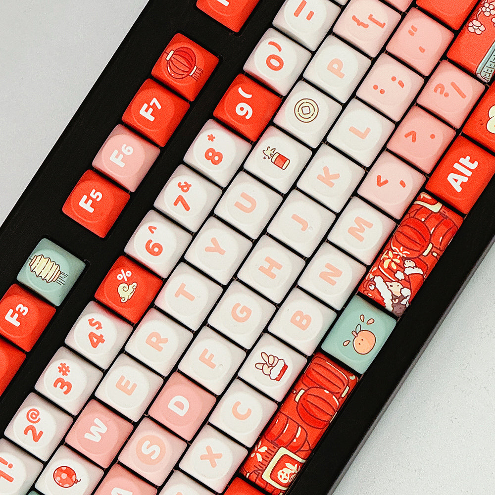 RECCAZR Custom PBT Five-sided Heat Sublimation Keycaps for mechanical keyboard(Champsosaurus)