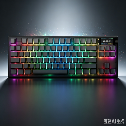 RECCAZR S87-PRO Custom Mechanical Keyboard, Tri-mode Wireless Gaming Keyboard with Screen