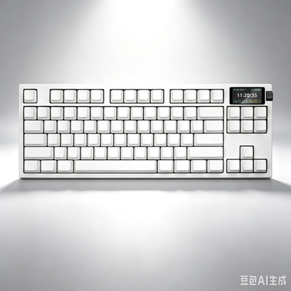 RECCAZR KW75S Gasket Gaming Keyboard Bluetooth Hot-swappable Mechanical Keyboard RGB(White)