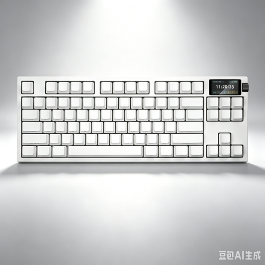 RECCAZR KW75S Gasket Gaming Keyboard Bluetooth Hot-swappable Mechanical Keyboard RGB(White)
