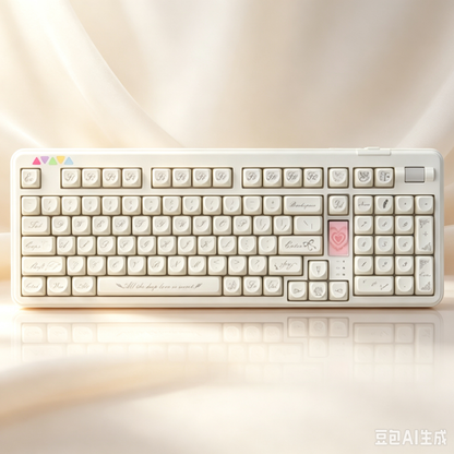 RECCAZR R102 Mechanical Keyboard,Tri-mode Wireless gaming keyboard, Hot-swap, RGB, PBT Keycaps（Pearlescent Series）