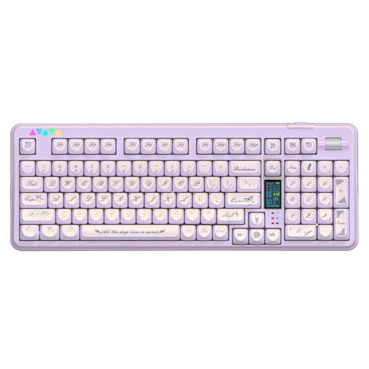 RECCAZR Keycaps, White Angel Keycaps 60 65 75 80 100 Percent, Side Printed Key caps Custom113 Keys, OEM Profile for 61/68/84/87/98/100 Cherry Gateron MX Mechanical, Pink