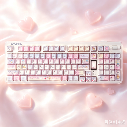 RECCAZR R102 Mechanical Keyboard,Tri-mode Wireless gaming keyboard, Hot-swap, RGB, PBT Keycaps