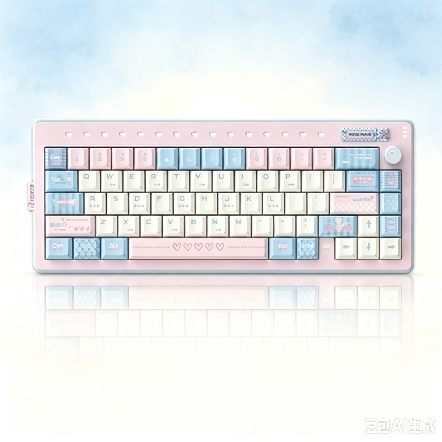 RECCAZR Paper Plane 66 Gasket Aluminum Custom Mechanical Keyboard Sound Control Tri-mode Wireless gaming keyboard