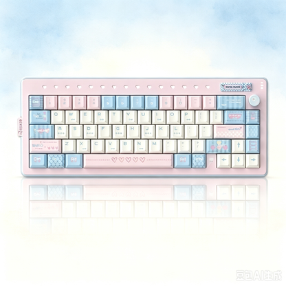 RECCAZR Paper Plane 66 Gasket Aluminum Custom Mechanical Keyboard Sound Control Tri-mode Wireless gaming keyboard