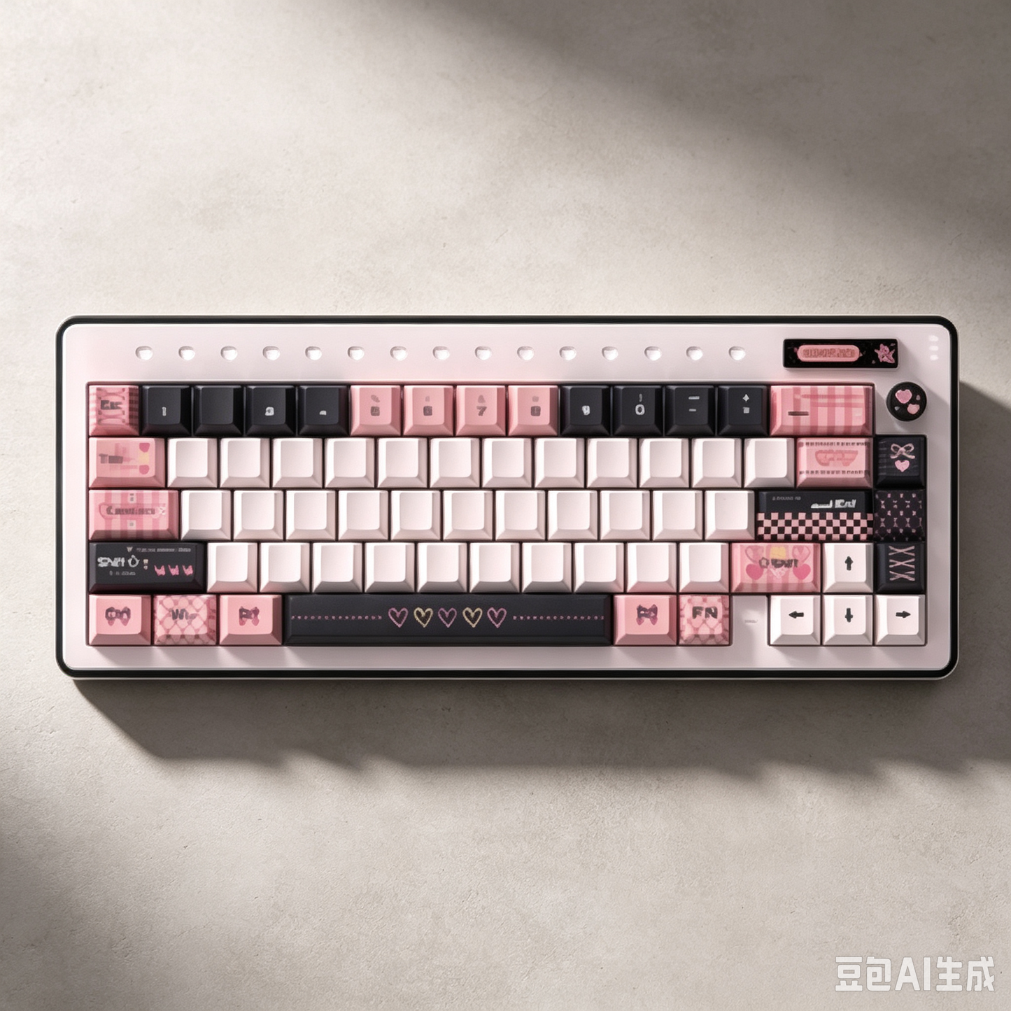 RECCAZR Paper Plane 66 Gasket Aluminum Custom Mechanical Keyboard Sound Control Tri-mode Wireless gaming keyboard