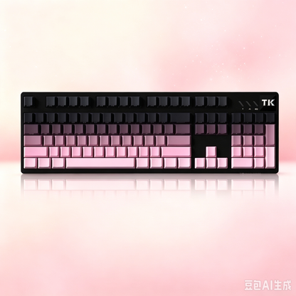 RECCAZR TK104 Custom Mechanical Keyboard Tri-mode Wireless Gaming Keyboard, Gasket, RGB, Hot-swappable, Multimedia Roll