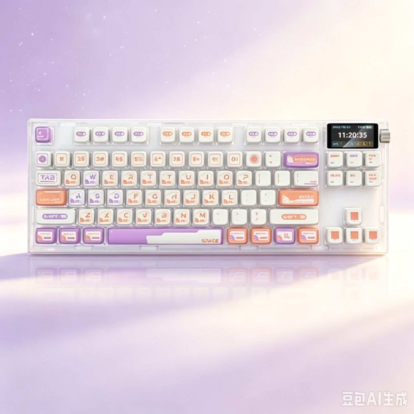 RECCAZR S87-PRO Custom Mechanical Keyboard, Tri-mode Wireless Gaming Keyboard with Screen