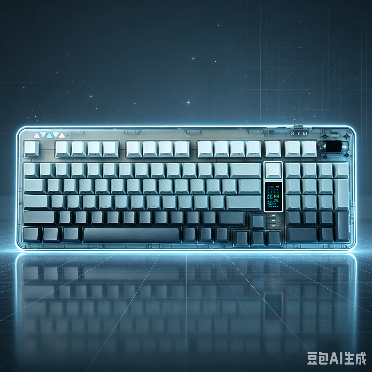 RECCAZR R102 Mechanical Keyboard,Tri-mode Wireless gaming keyboard, Hot-swap, RGB, PBT Keycaps(Gradient Series）