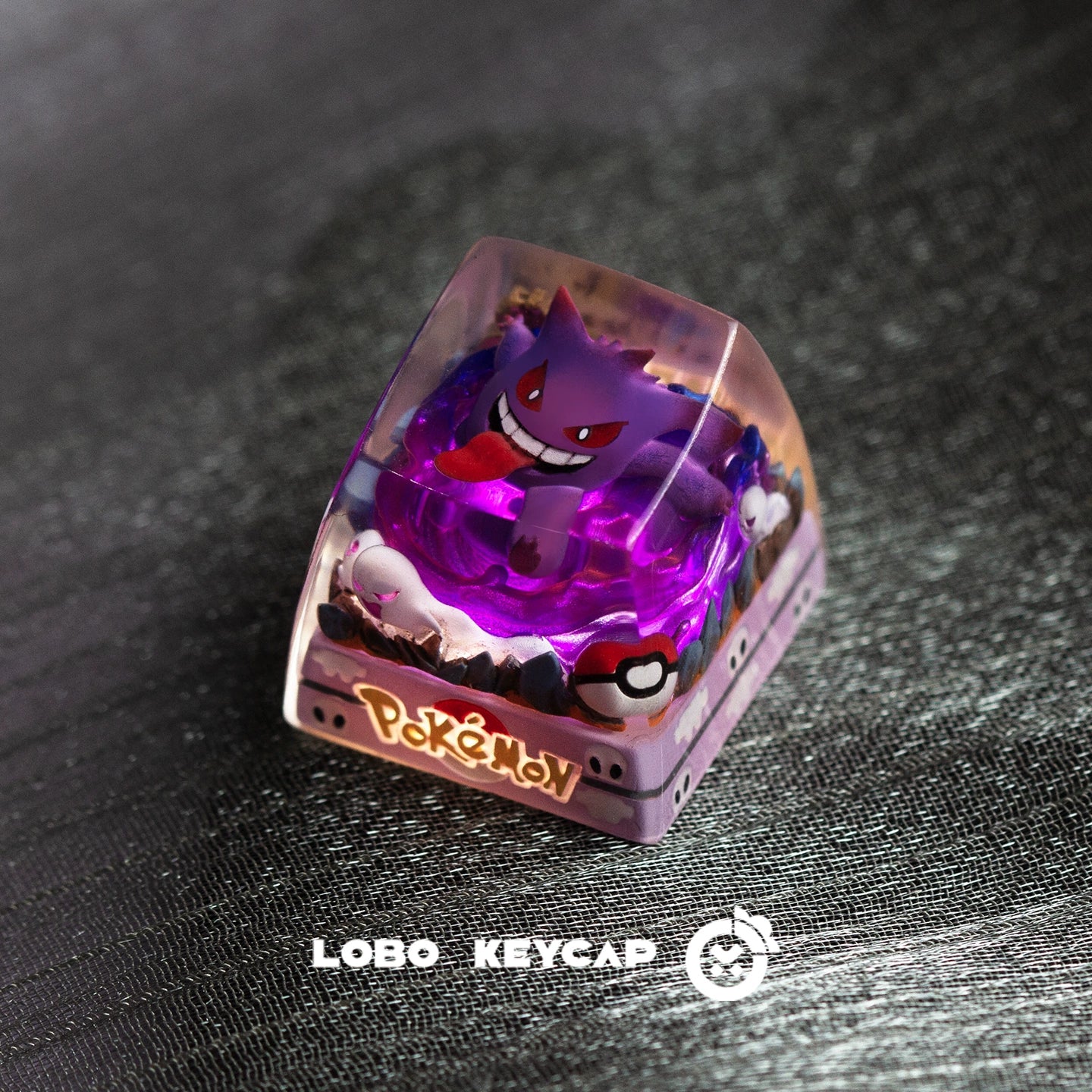 RECCAZR Custom Keycap for Mechanical Keyboards, Golden Resin Droplet Design, 1U SA Profile, Handmade Escape Key Replacement, MX Switch Compatible（Resin Water Drop Series）
