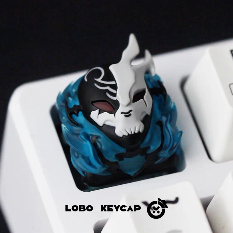 RECCAZR Design Skeleton Custom Keycaps, Transparent Resin Fun Keycaps, Desktop Ornaments, Cross-Shaped Switches(Skeleton Series）