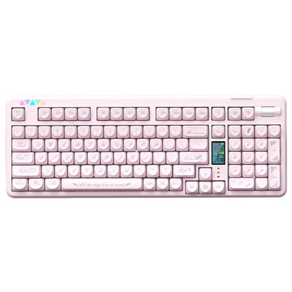 RECCAZR R102 Mechanical Keyboard,Tri-mode Wireless gaming keyboard, Hot-swap, RGB, PBT Keycaps（Pearlescent Series）