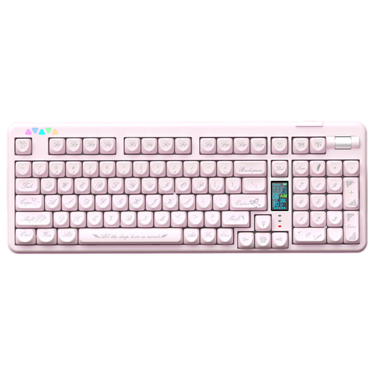 RECCAZR R102 Mechanical Keyboard,Tri-mode Wireless gaming keyboard, Hot-swap, RGB, PBT Keycaps（Pearlescent Series）