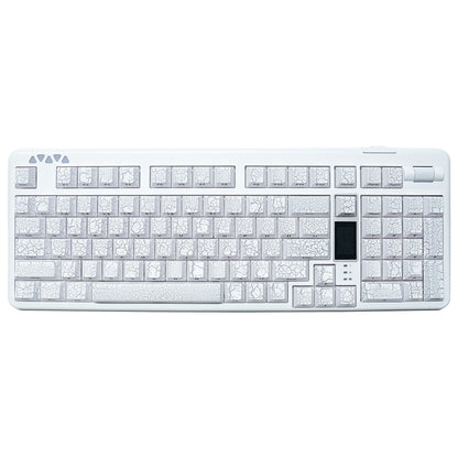 RECCAZR R102 Mechanical Keyboard,Tri-mode Wireless gaming keyboard, Hot-swap, RGB, PBT Keycaps（White Series）