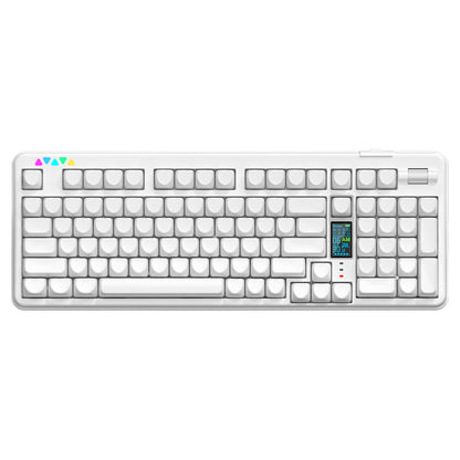 RECCAZR R102 Mechanical Keyboard,Tri-mode Wireless gaming keyboard, Hot-swap, RGB, PBT Keycaps（Pearlescent Series）