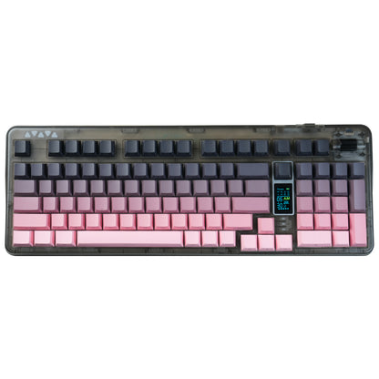 RECCAZR R102 Mechanical Keyboard,Tri-mode Wireless gaming keyboard, Hot-swap, RGB, PBT Keycaps(Gradient Series）