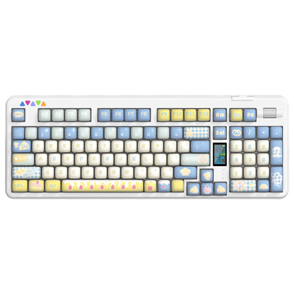 RECCAZR R102 Mechanical Keyboard,Tri-mode Wireless gaming keyboard, Hot-swap, RGB, PBT Keycaps