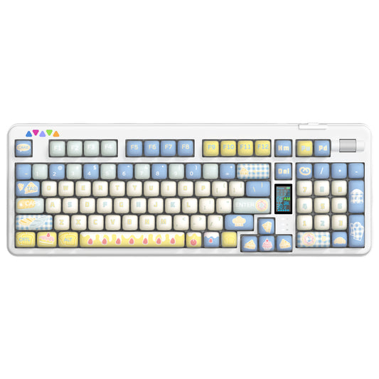 RECCAZR R102 Mechanical Keyboard,Tri-mode Wireless gaming keyboard, Hot-swap, RGB, PBT Keycaps