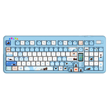 RECCAZR R102 Mechanical Keyboard,Tri-mode Wireless gaming keyboard, Hot-swap, RGB, PBT Keycaps