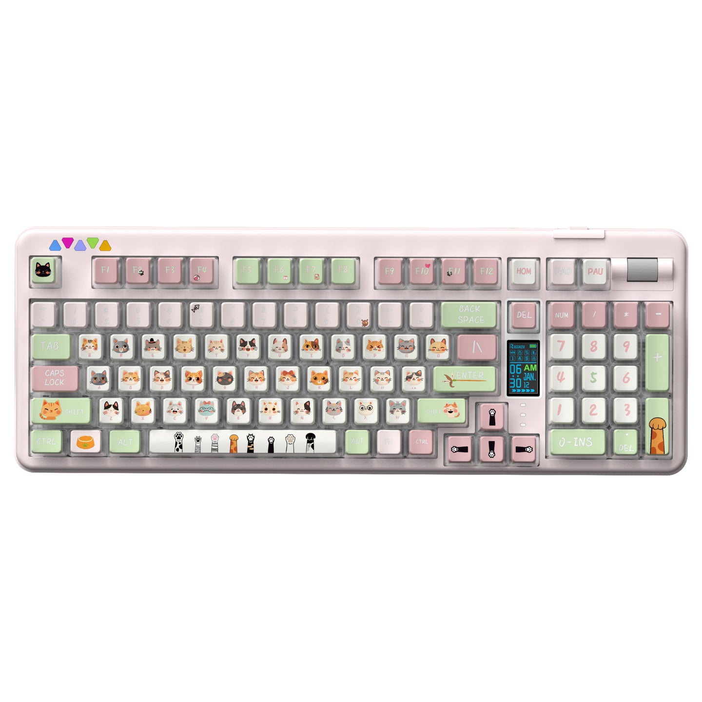 RECCAZR R102 Mechanical Keyboard,Tri-mode Wireless gaming keyboard, Hot-swap, RGB, PBT Keycaps