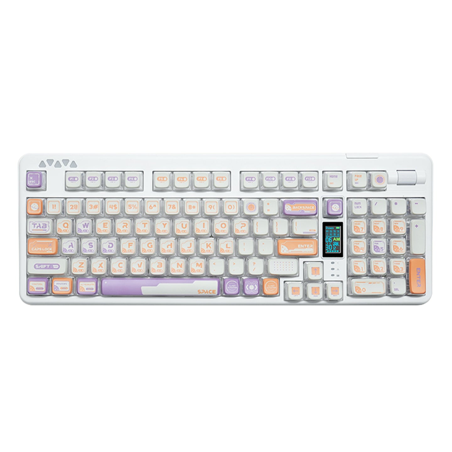 RECCAZR R102 Mechanical Keyboard,Tri-mode Wireless gaming keyboard, Hot-swap, RGB, PBT Keycaps（Cyber Series）