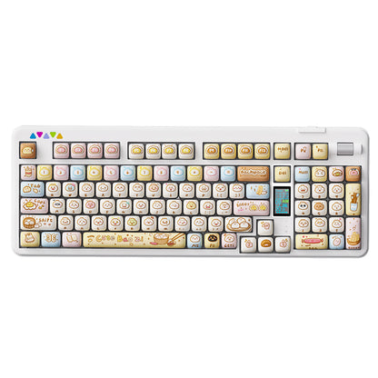 RECCAZR R102 Mechanical Keyboard,Tri-mode Wireless gaming keyboard, Hot-swap, RGB, PBT Keycaps