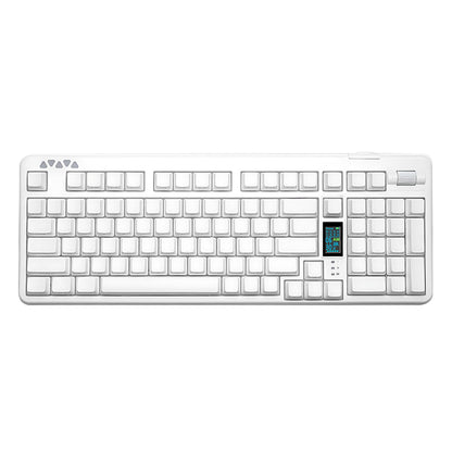 RECCAZR R102 Mechanical Keyboard,Tri-mode Wireless gaming keyboard, Hot-swap, RGB, PBT Keycaps（White Series）