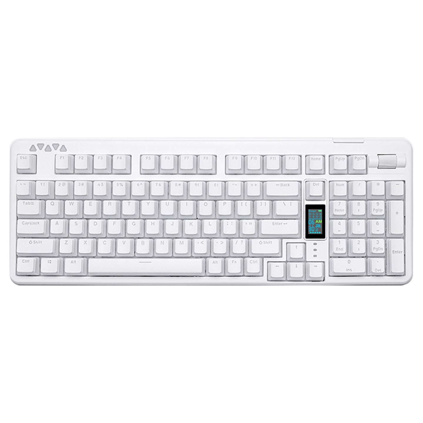 RECCAZR R102 Mechanical Keyboard,Tri-mode Wireless gaming keyboard, Hot-swap, RGB, PBT Keycaps（White Series）