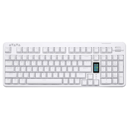 RECCAZR R102 Mechanical Keyboard,Tri-mode Wireless gaming keyboard, Hot-swap, RGB, PBT Keycaps（White Series）