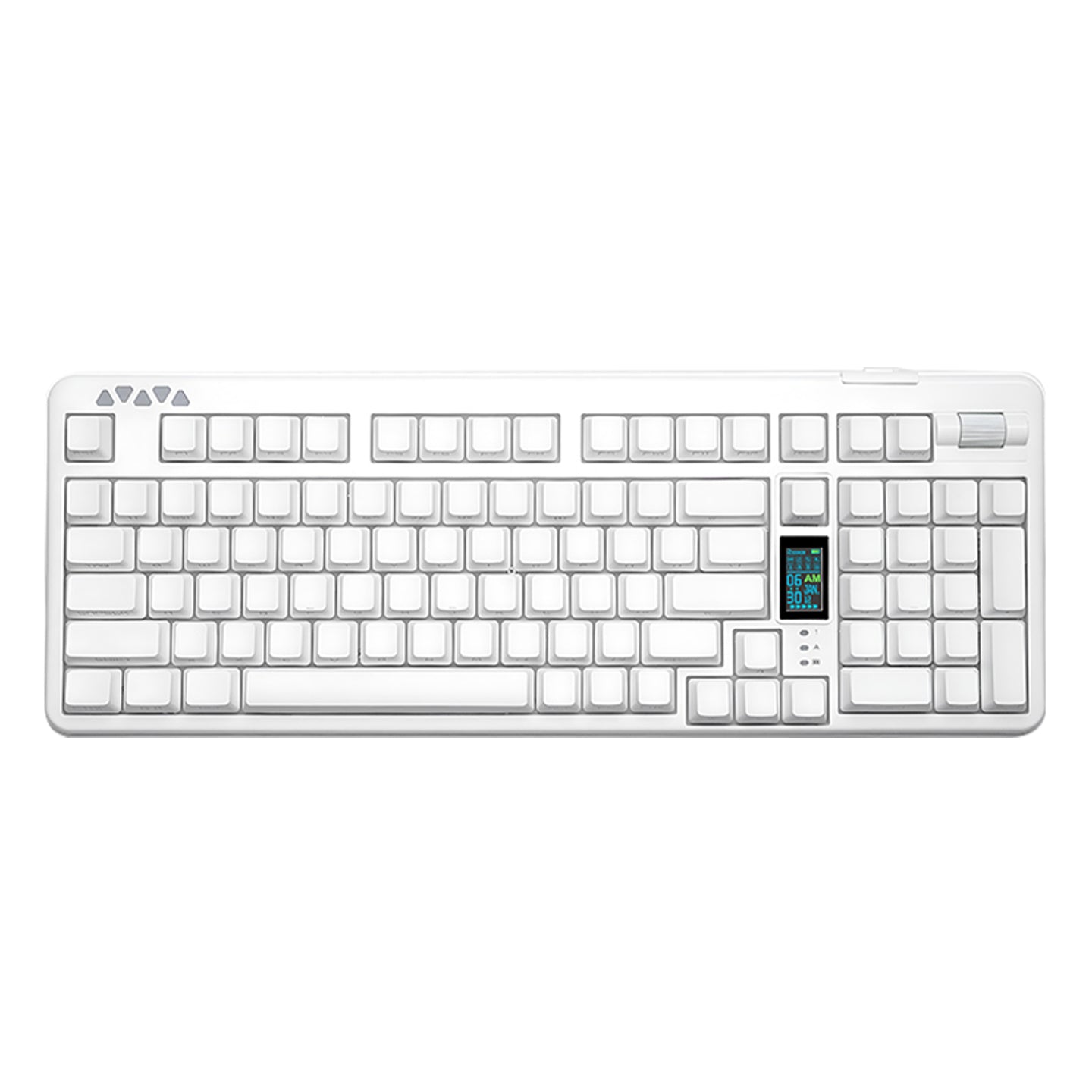 RECCAZR R102 Mechanical Keyboard,Tri-mode Wireless gaming keyboard, Hot-swap, RGB, PBT Keycaps（White Series）