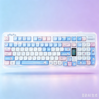 RECCAZR R102 Mechanical Keyboard,Tri-mode Wireless gaming keyboard, Hot-swap, RGB, PBT Keycaps