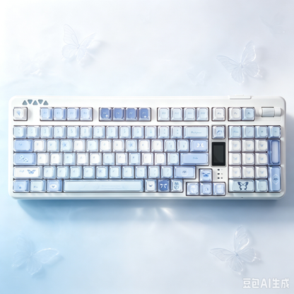 RECCAZR R102 Mechanical Keyboard,Tri-mode Wireless gaming keyboard, Hot-swap, RGB, PBT Keycaps